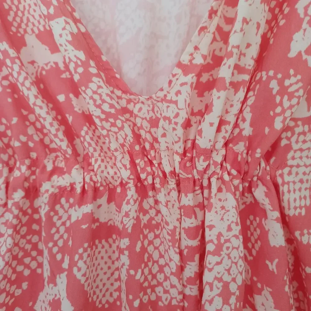 Maaji Spirit Animal Bluebell Kaftan Coral Cream Animal Print L NWT - Picture 11 of 16